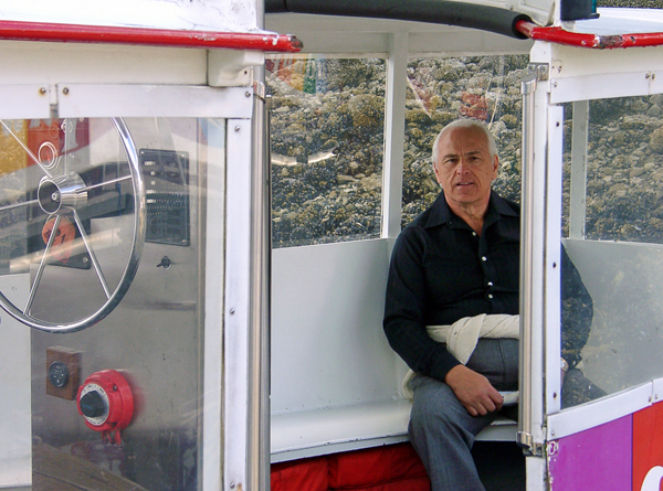 Lee Duquette on the aqua bus